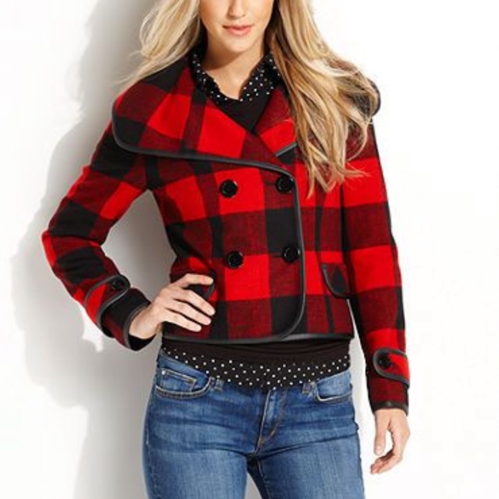 Kensie Buffalo Plaid Jacket